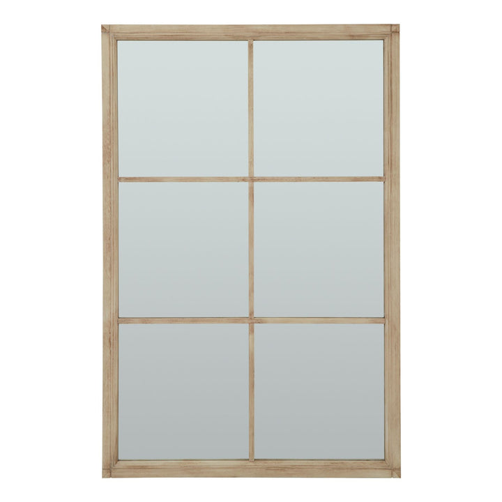 Washed Wood XL Window Mirror - Modern Rattan Ltd