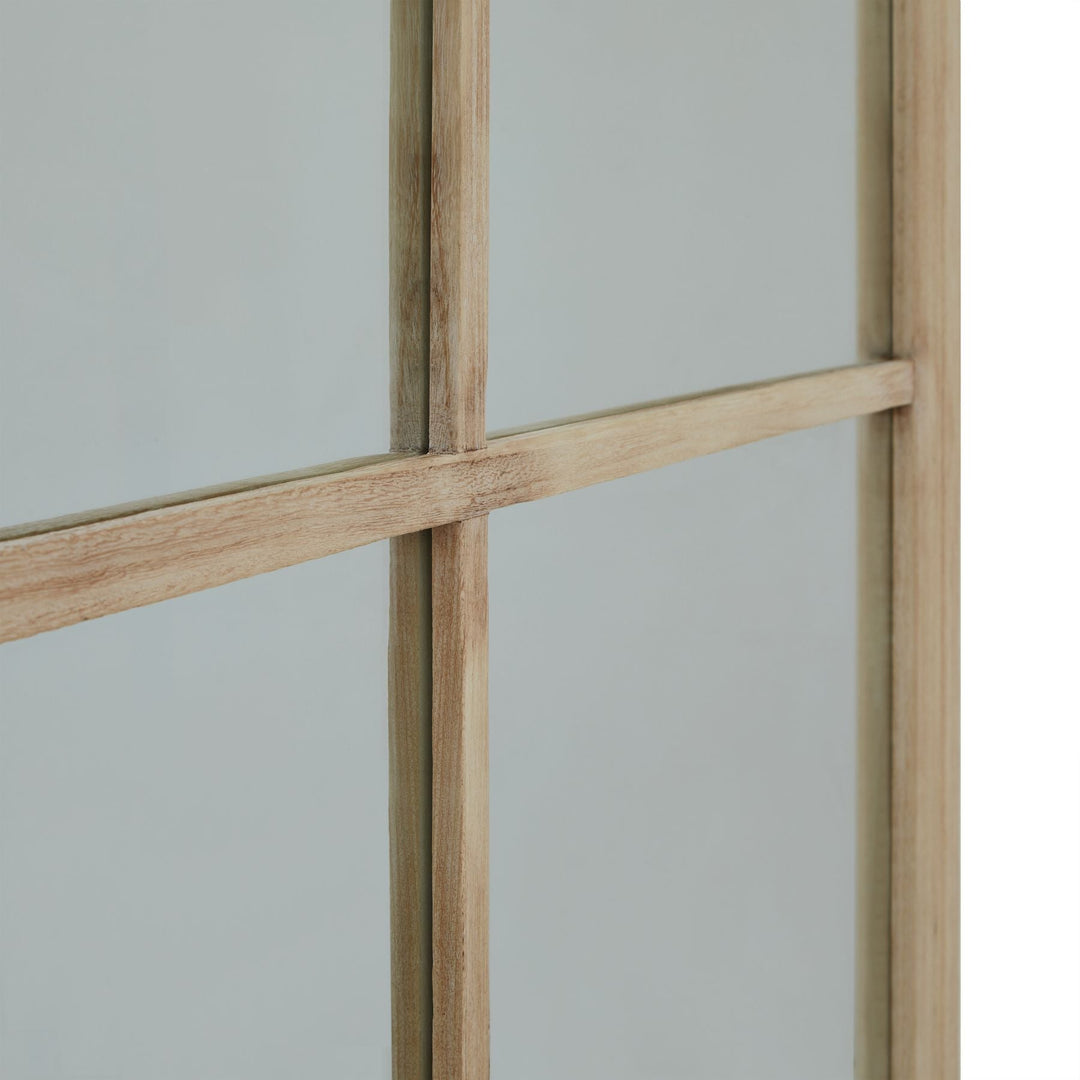 Washed Wood XL Window Mirror - Modern Rattan Ltd