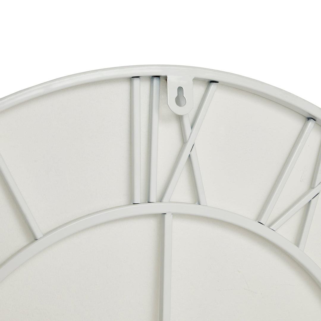 White Skeleton Wall Clock - Modern Rattan Ltd