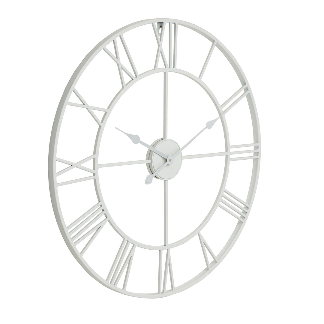 White Skeleton Wall Clock - Modern Rattan Ltd