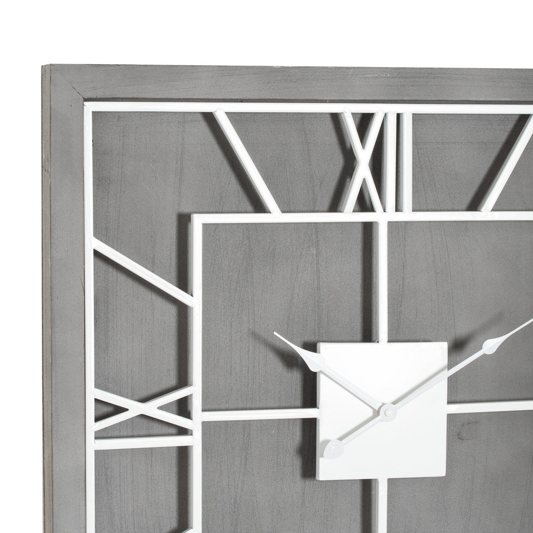 Williston Grey Square Wall Clock - Modern Rattan Ltd