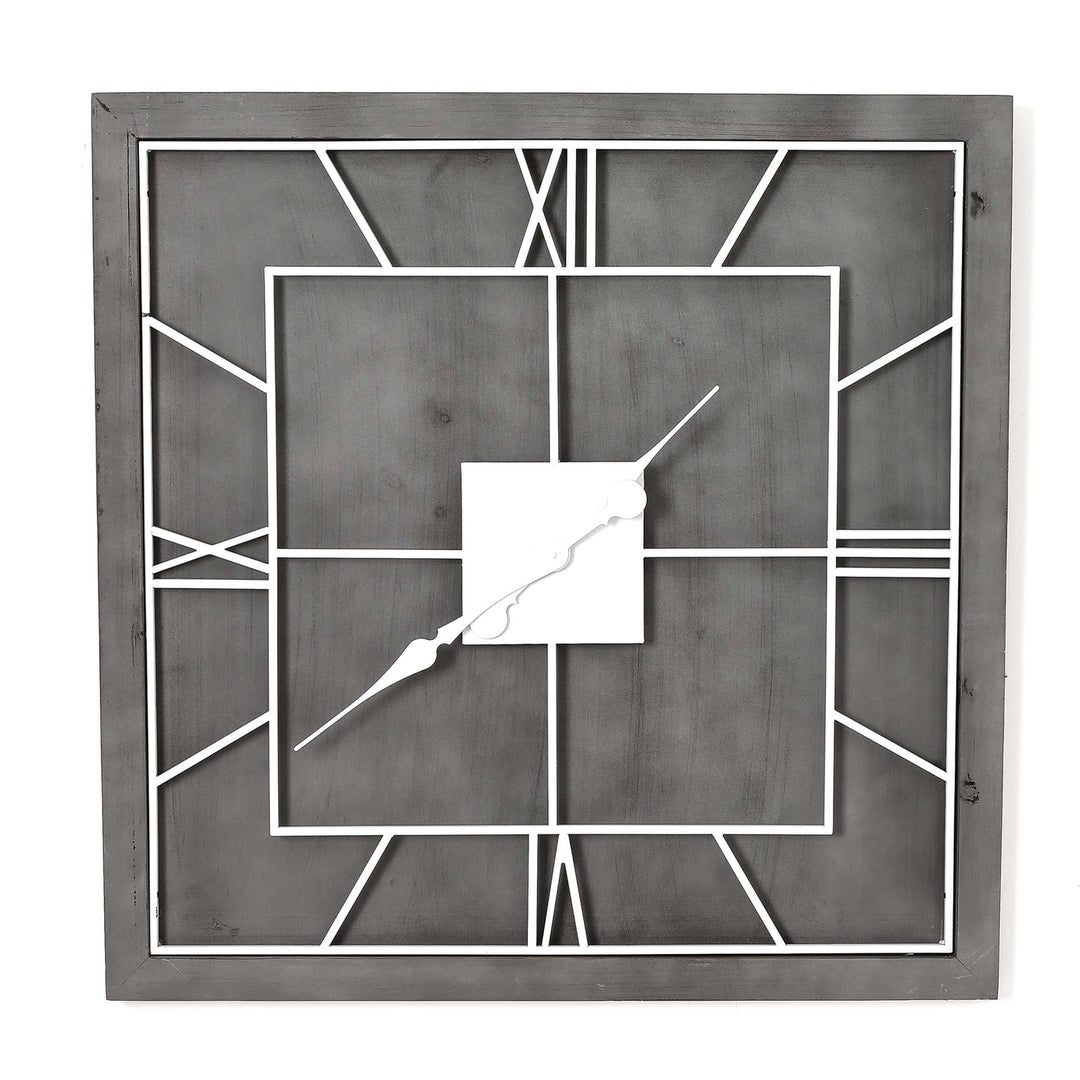 Williston Grey Square Wall Clock - Modern Rattan Ltd