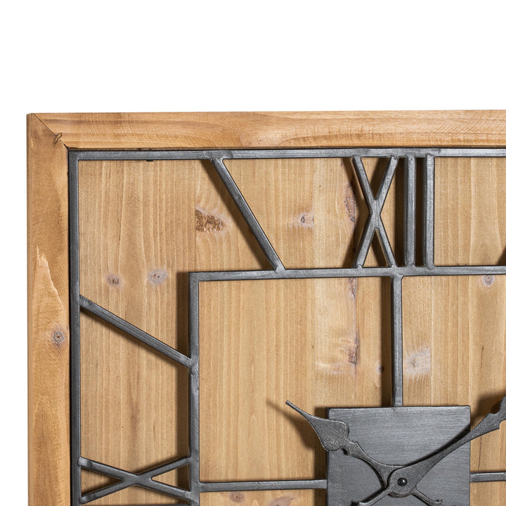 Williston Square Wooden Wall Clock - Modern Rattan Ltd