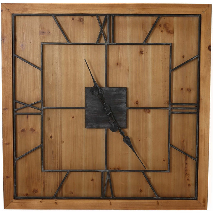 Williston Square Wooden Wall Clock - Modern Rattan Ltd