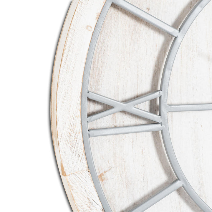 Williston White Wall Clock - Modern Rattan Ltd