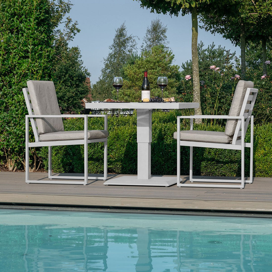 Amalfi 3 Piece Bistro Set with Rising Table - Modern Rattan