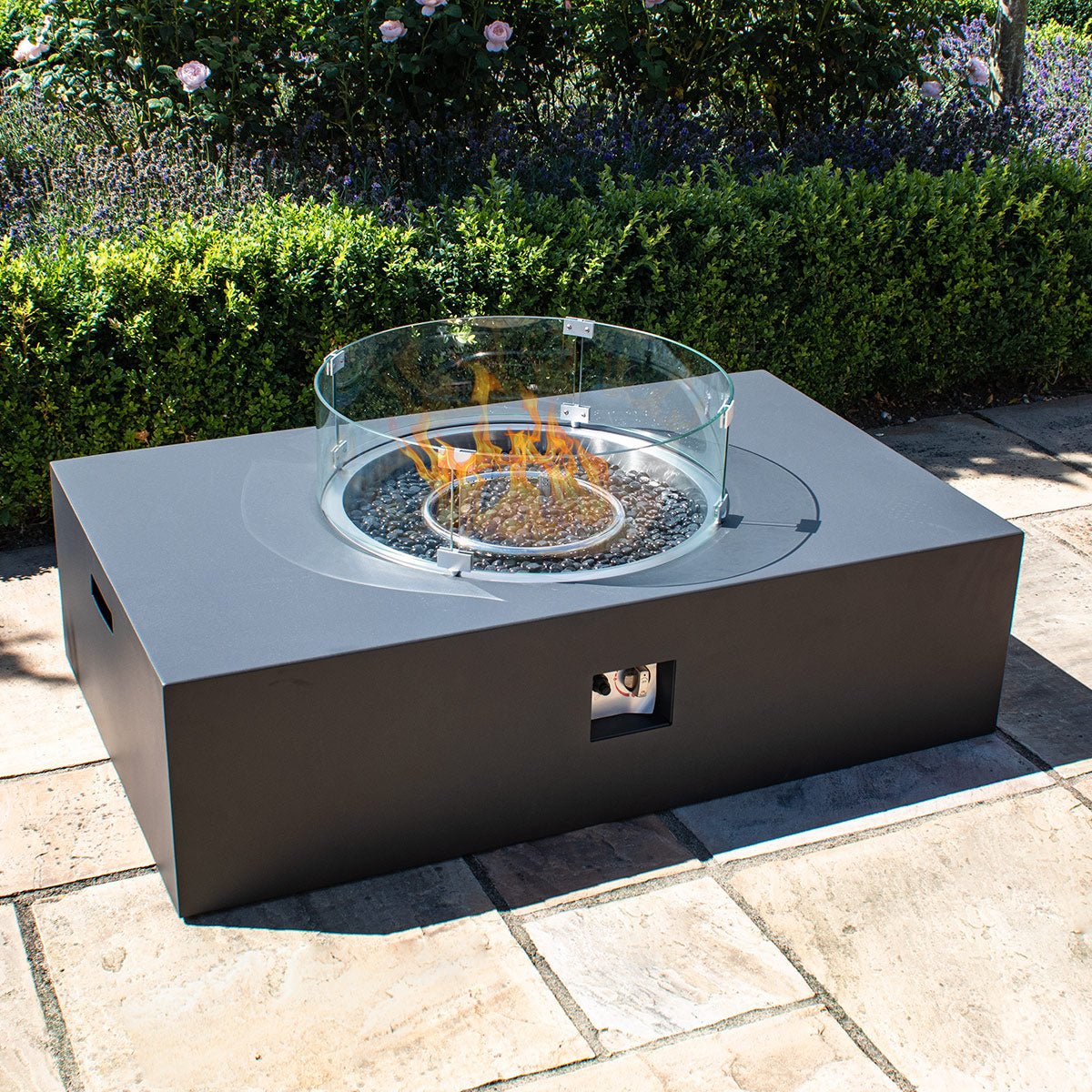 Fire pit deals side table