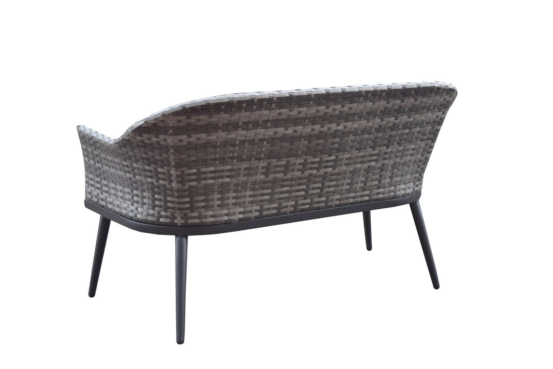 Della 4 seat sofa set with coffee table in grey weave - DELL0342 - Modern Rattan