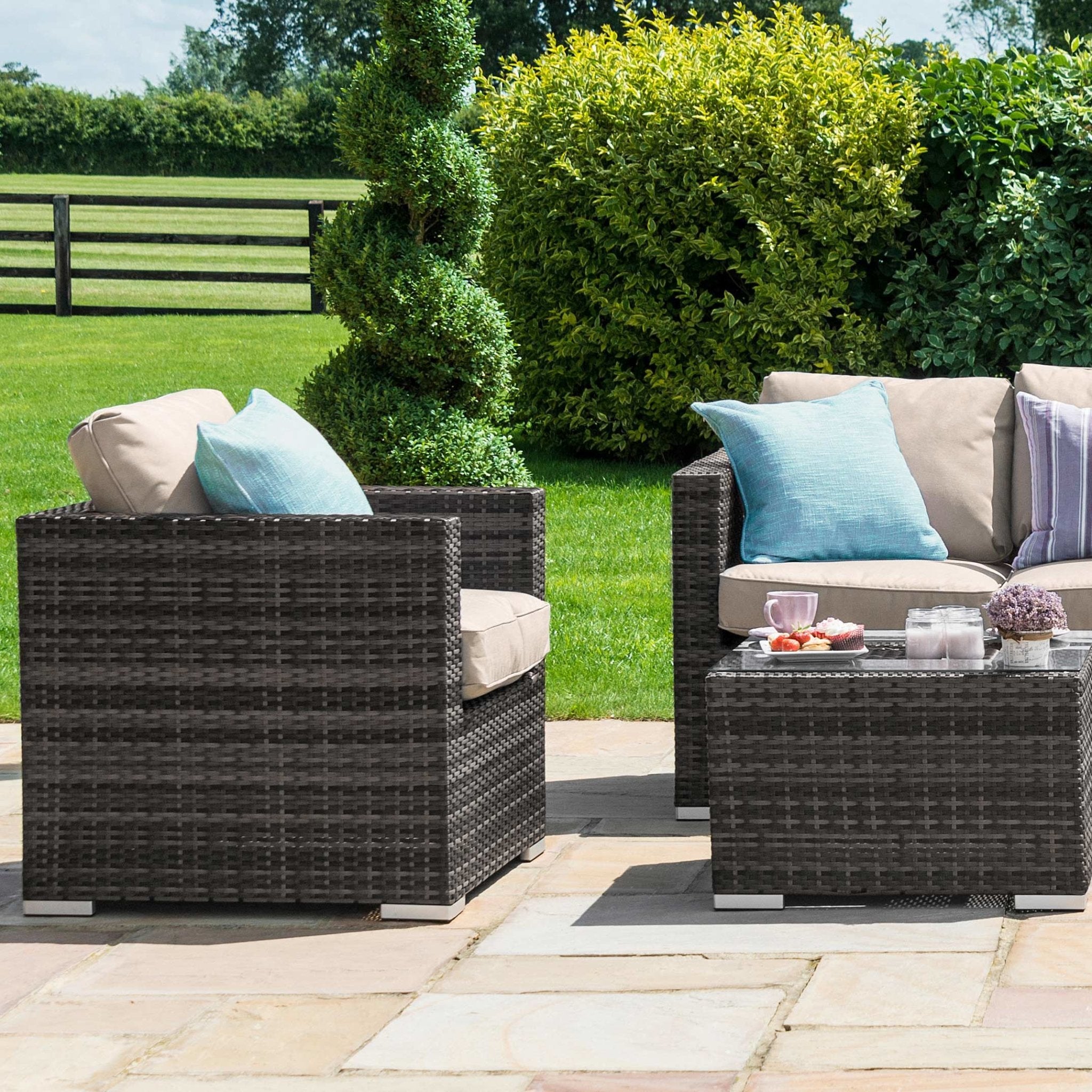 Maze Georgia 3 Seat Sofa Set with Ice Bucket