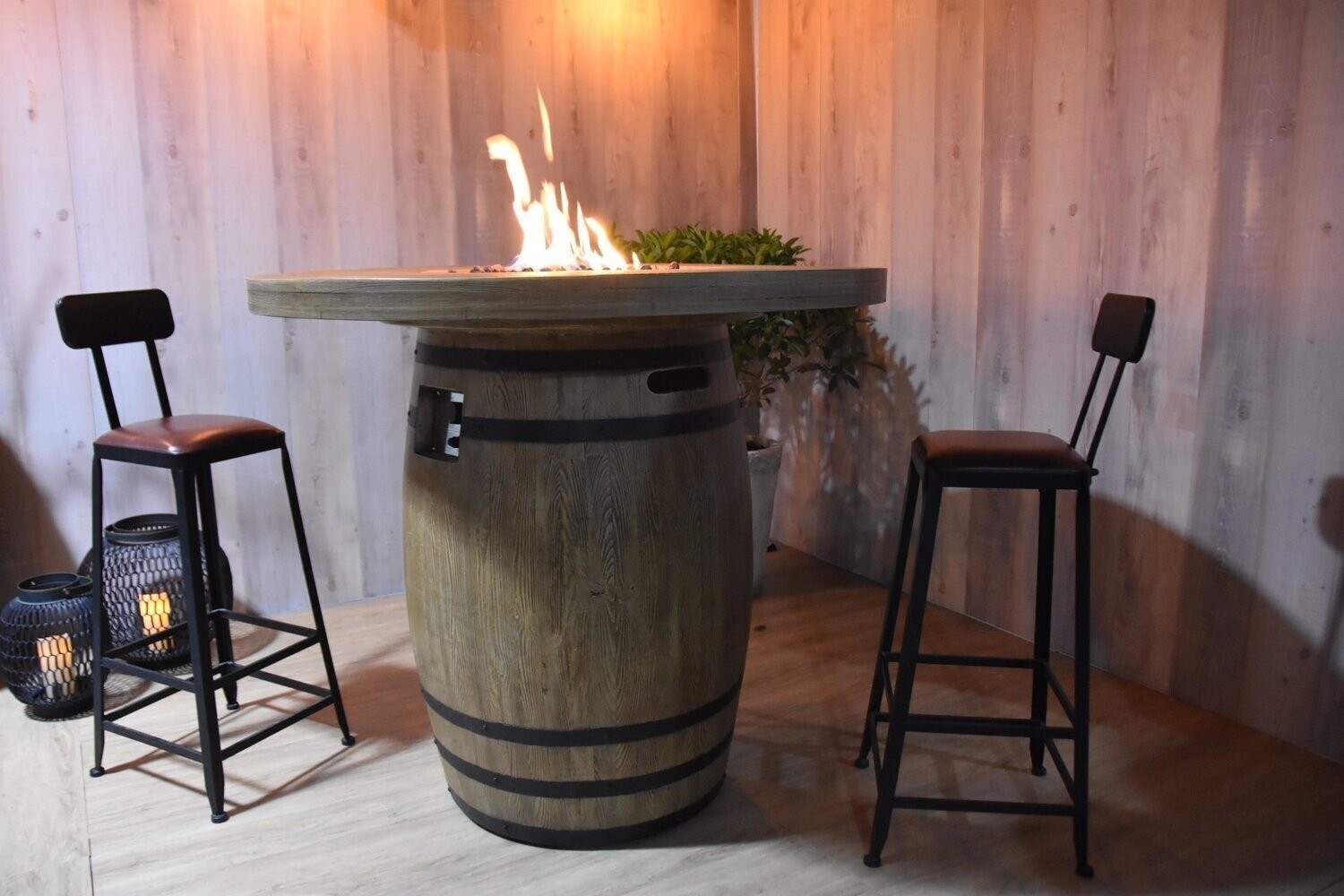 Fire bar store table