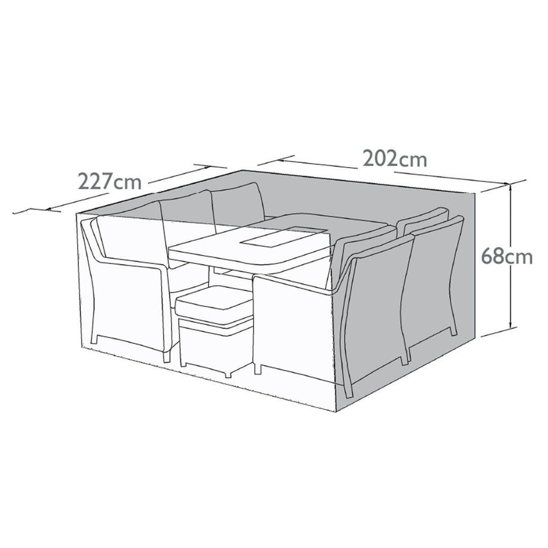 Outdoor Cover for Large 3 Seat Sofa Set - Modern Rattan