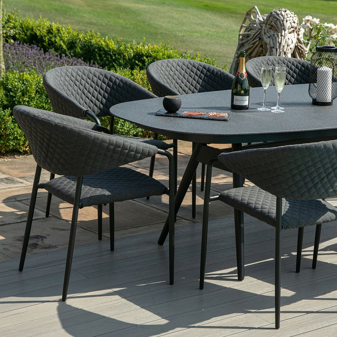 Pebble 8 Seat Oval Dining Set - Modern Rattan