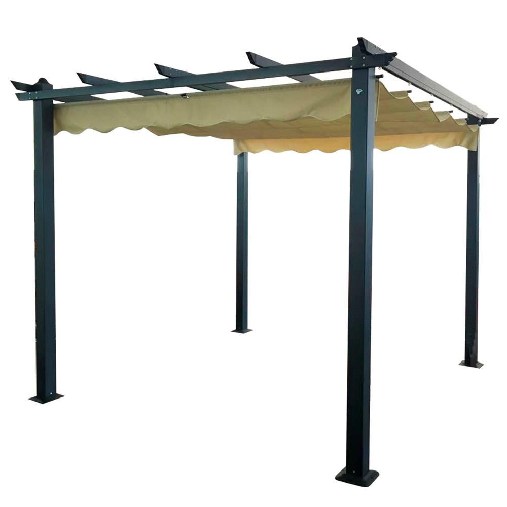 PERGOLA 3m Square Beige - Modern Rattan