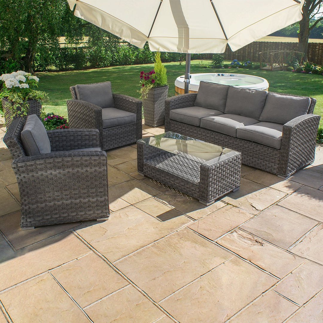 Victoria 3 Seat Sofa Set - Modern Rattan